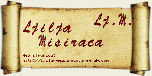 Ljilja Misirača vizit kartica
